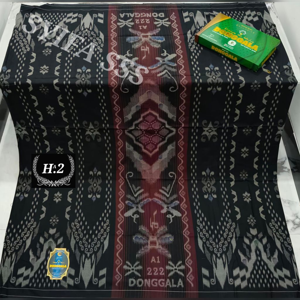 SARUNG DONGGALA DEWASA MOTIF GRADASI HITAM 3D TERBARU DARI PRODUK DONGGALA