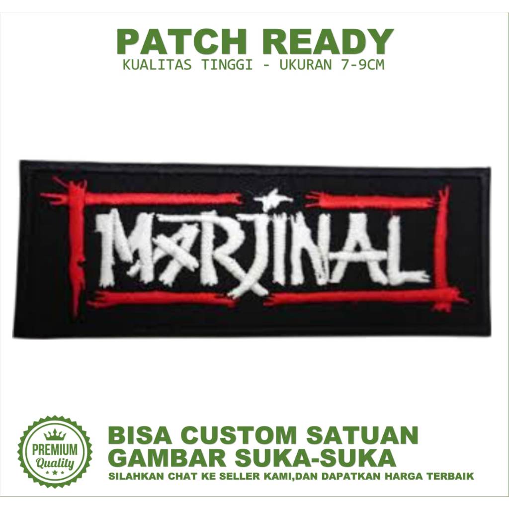 EMBLEM PATCH BORDIR GAMBAR MARJINAL EMBROIDERY TESTIMONI-BC