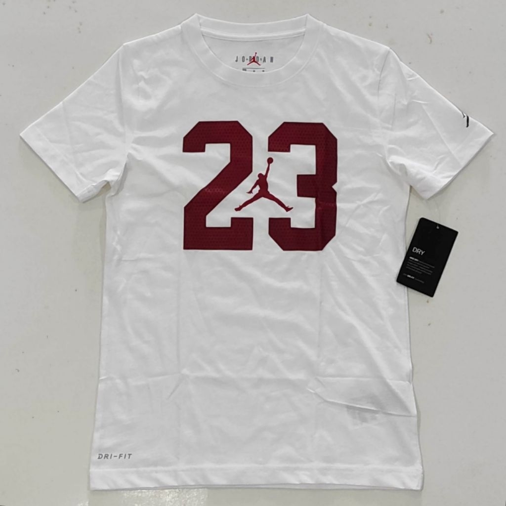 Baju Kaos Anak AIR JORDAN KIDS 23 Drive Tee WhiteRed Original  *LIMITED STOCK