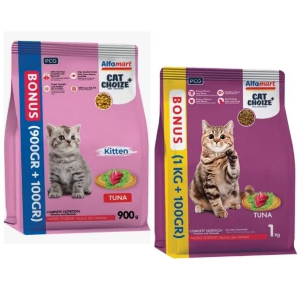 Cat Choize+Alfamart Kitten Adult Makanan Kucing Kering Tuna Bag 1kg