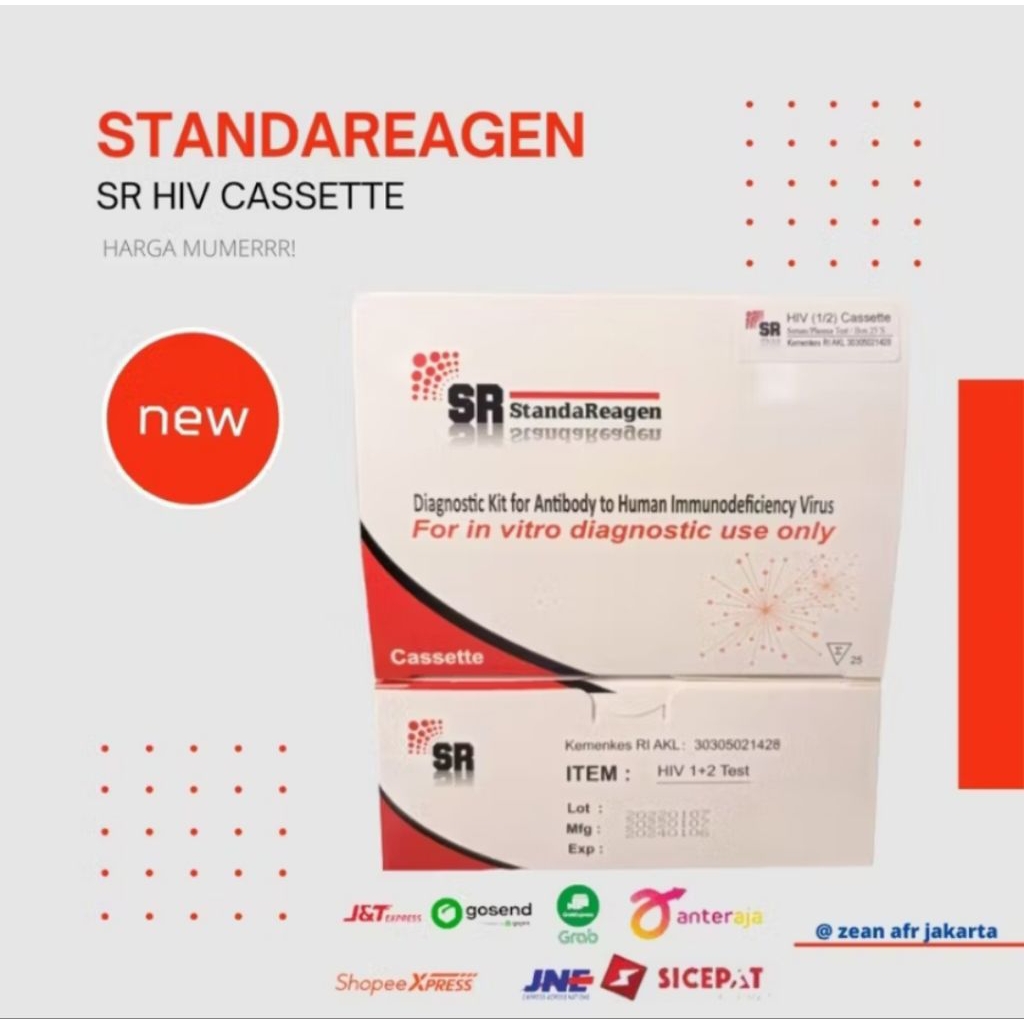 Rapid Test HIV Standareagen isi 25 Test | Rapid Test HIV SR