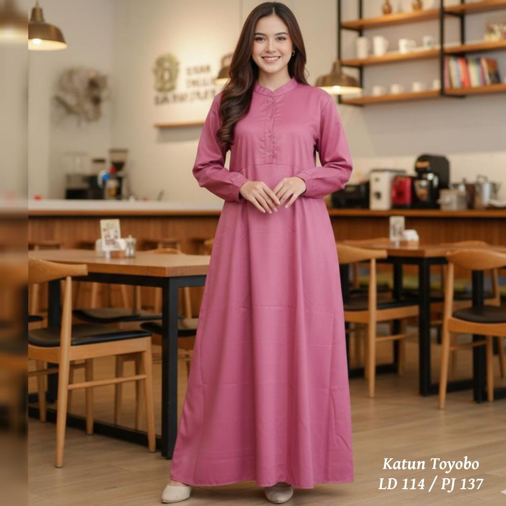 GAMIS Toyobo Gamis Busui  Katun Toyobo tebal