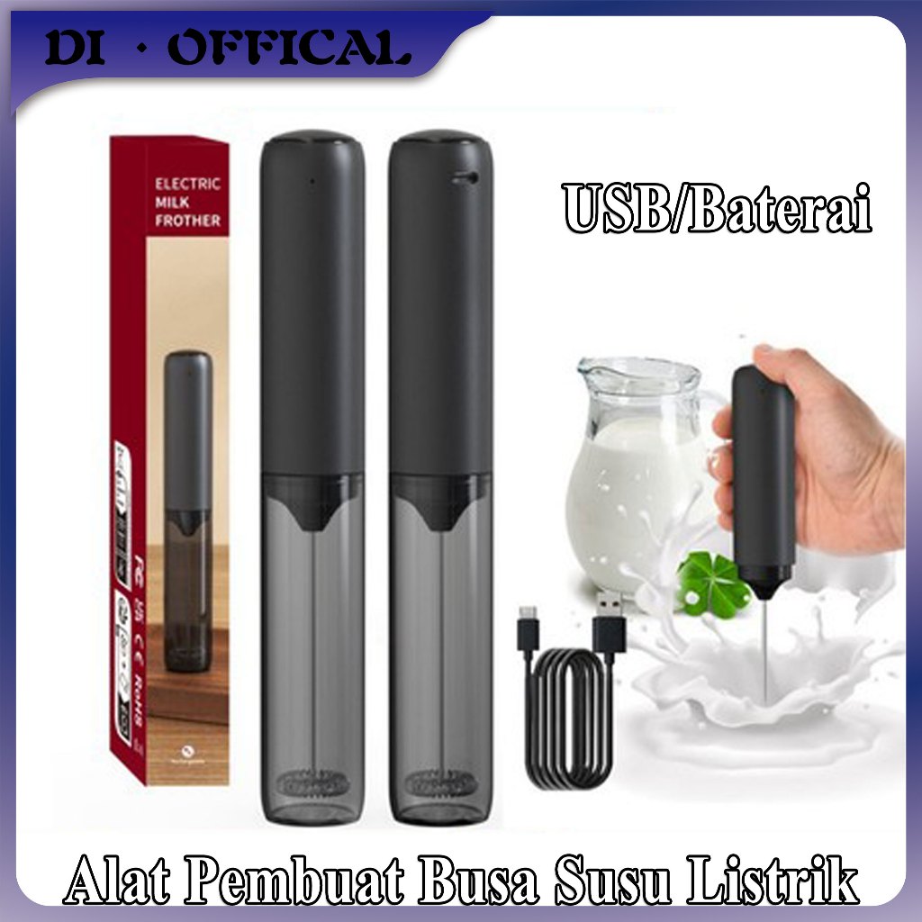Pengocok Susu Elektrik Mini Handheld – Milk Frother & Pengocok Telur Portable Untuk Kopi Krim Kue