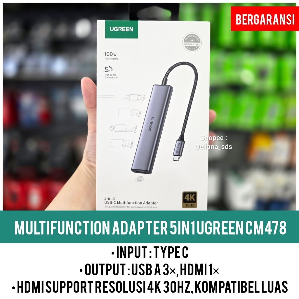Konverter Multifungsi Ugreen CM478 Garansi Resmi 1 Tahun Multifungsi Adaptor Ugreen Konverter Multif