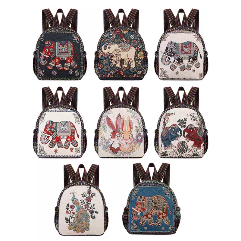 Glosir Deobags Tas Ransel Gajah Thailand tenun backpack Medium Wanita Tfw 297