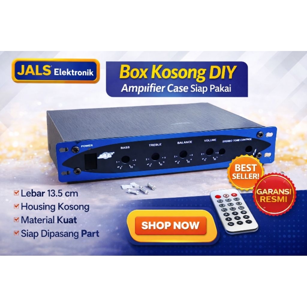 Box Kosong DIY Amplifier | Casing Power Amplifier Aluminium | Tampak Belakang | Input Output Siap Ra