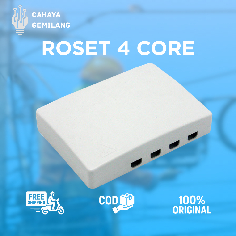 Roset Fiber Optic 4 Core Kosongan | Rosette 4 Core Mini