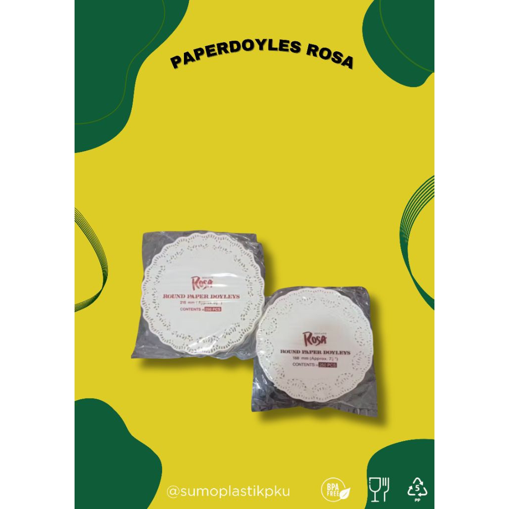 Paper Doyles Doilies Rosa /dolies /Alas Renda / Doyles / Renda Kertas /alas kotak nampan