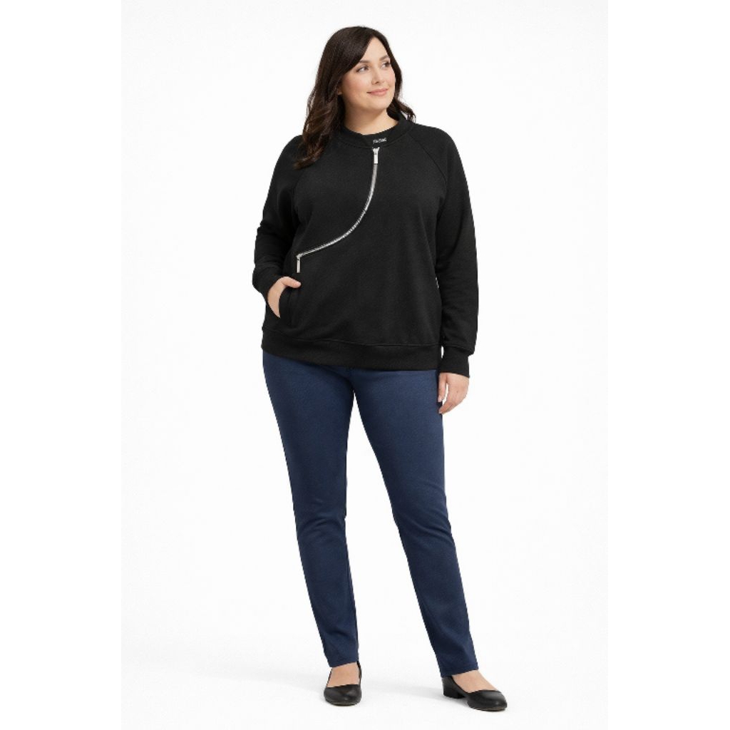 sweater Zip Freddy dan legging sport slim branded wanita