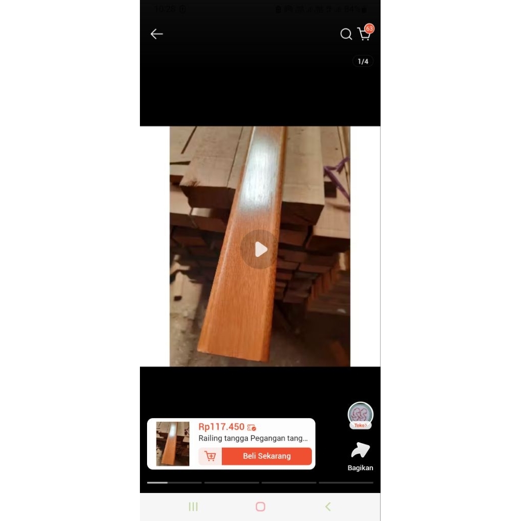 Pesanan railing kayu kamper Singkil 4x6x3 mtr finishing warna coklat muda