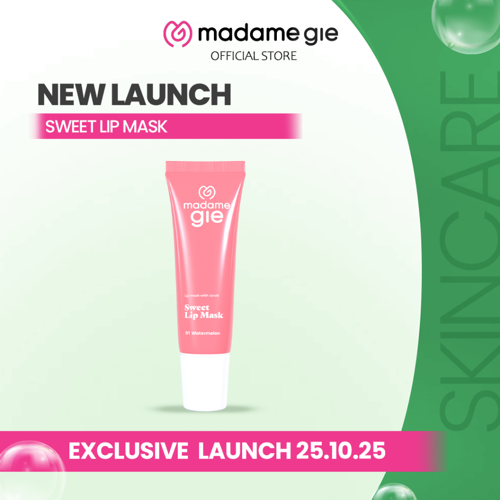 Madame Gie Sweet Lip Mask - Lip Scrub Vitamin E Lip Balm Moisturizer Serum Pencerah Bibir