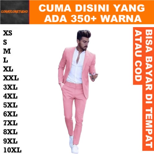 READY STOCK REALPIC GRAYWOL JAS Blazer Celana Merah Muda Pink Fanta Magenta Fuchsia Dusty Rose Gold 