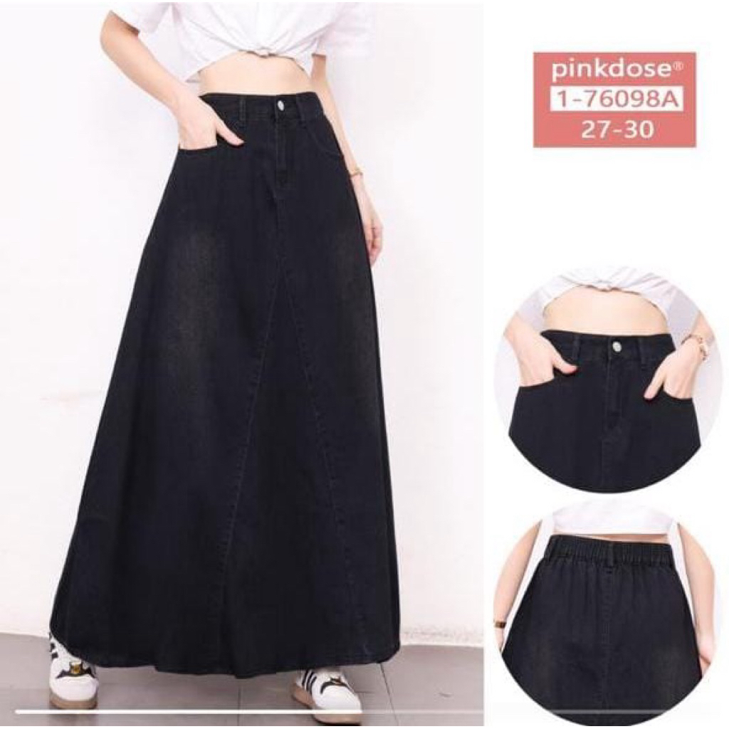Rok Pinkdose kembang hitam