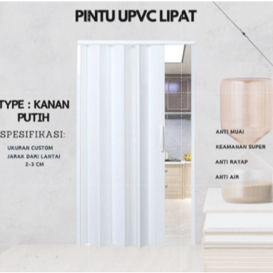 Pintu CUSTOM, Pintu Lipat - Pintu PVC-Partisi Ruangan, Pintu Kamar Mandi, Pintu Geser Aluminium,Pint