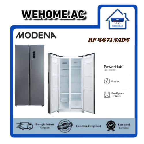 Kulkas Modena Side by Side 2 Pintu RF-4671SADS Kulkas 2 Pintu Modena Side by Side
