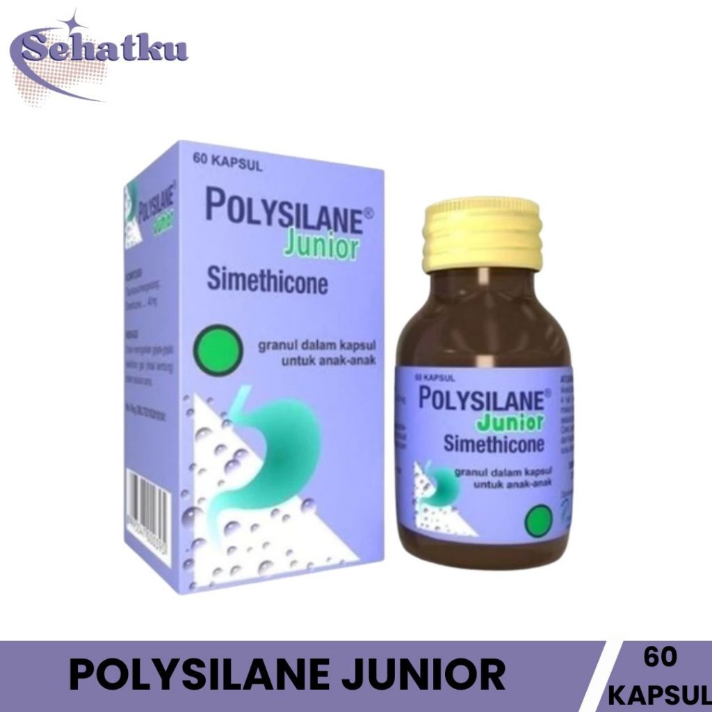 Polysilane Junior isi 60 Kapsul - Obat Lambung Anak