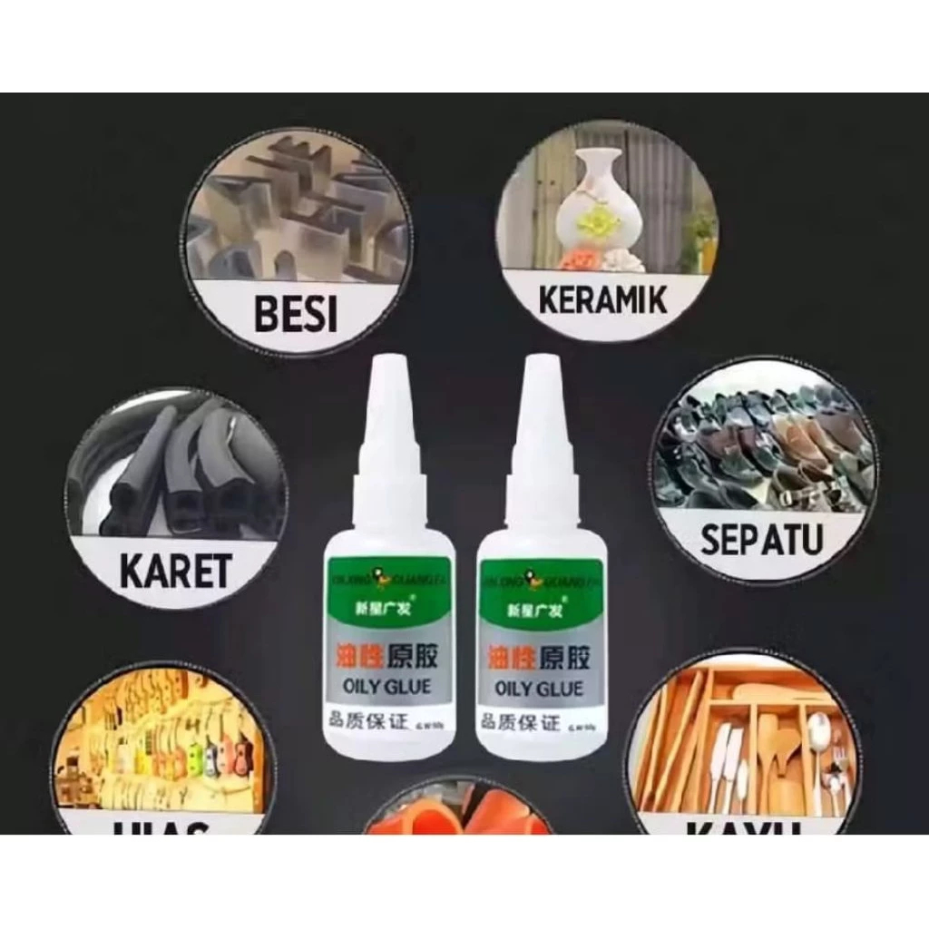 Lem Super Glue Lem Setan Oily Glue Lem Cairan Serbaguna