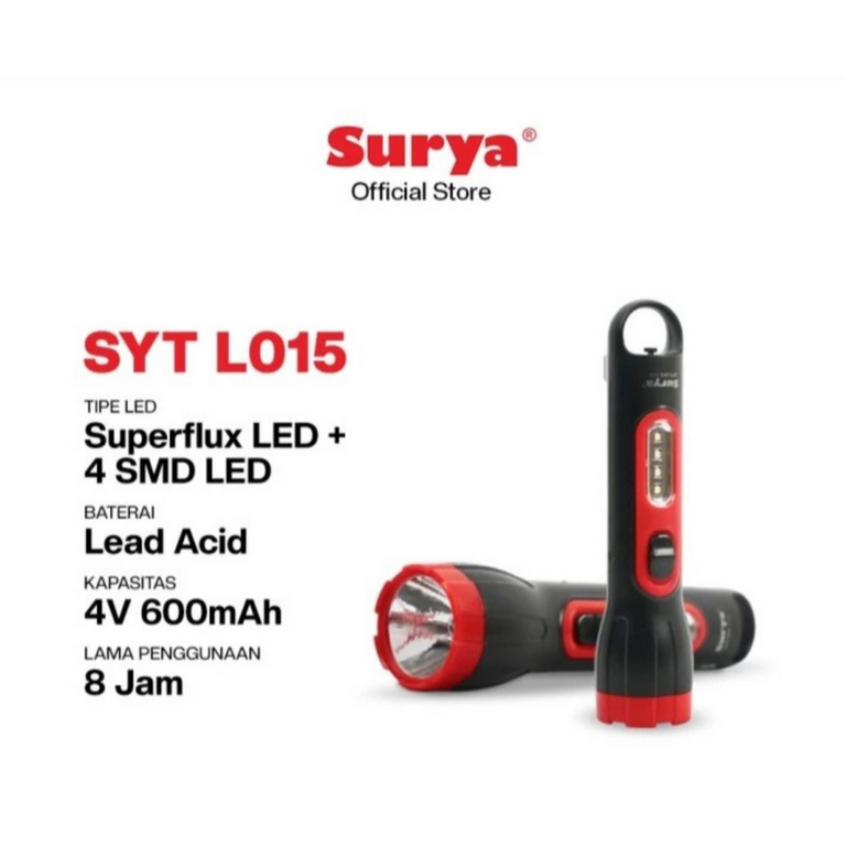 Senter  Tangan Portable Surya SYT L015//Surya Senter Tangan SYT L015