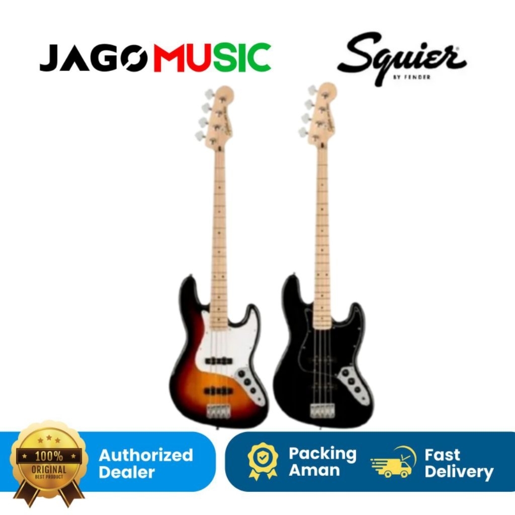 Gitar Squier Affinity Series Jazz Bass Maple FB Guitar Electric Bass Squier Affinity - 3 Color Sunbu