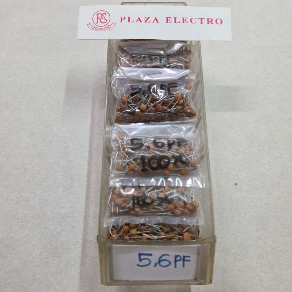 100 PCS CAPACITOR CERAMIC 5.6 PF 50V KAPASITOR KERAMIK 50VOLT 5.6 PICO FARAD