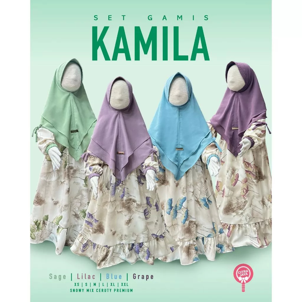 Gamis Set Kamila Ceruty Anak | Gamis Anak