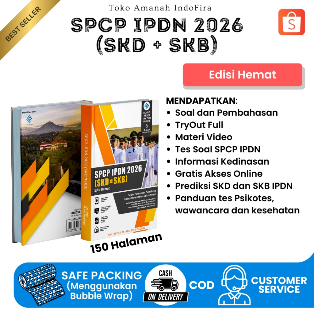 Terbaru Buku SPCP IPDN 2026 [SKD + SKB] (Edisi Hemat + Free E-Learning) Sesuai Kisi" IPDN 2026