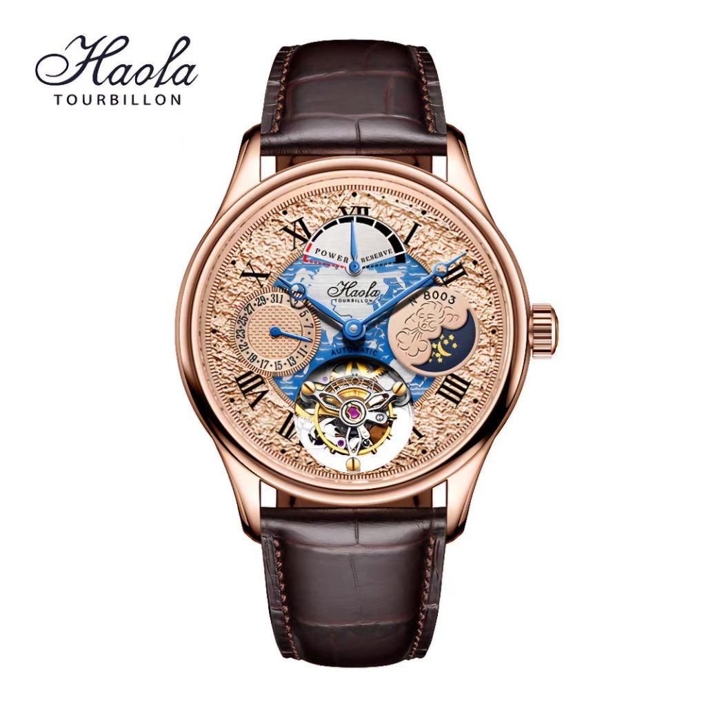 Haofa 8003 Tourbillon Power Reserve Day and Night Indicator