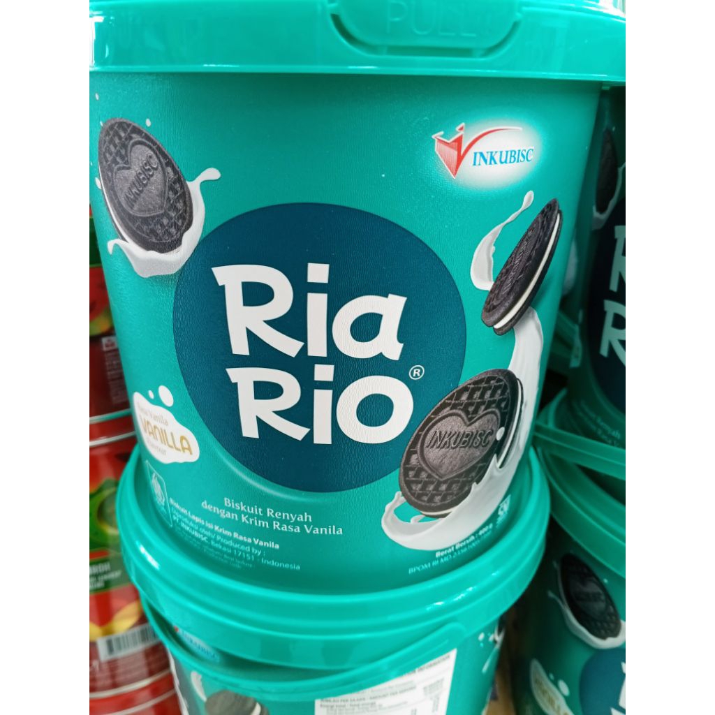 RIA RIO BISKUIT CREAM Vanilla biscuit jar ember toples oreo