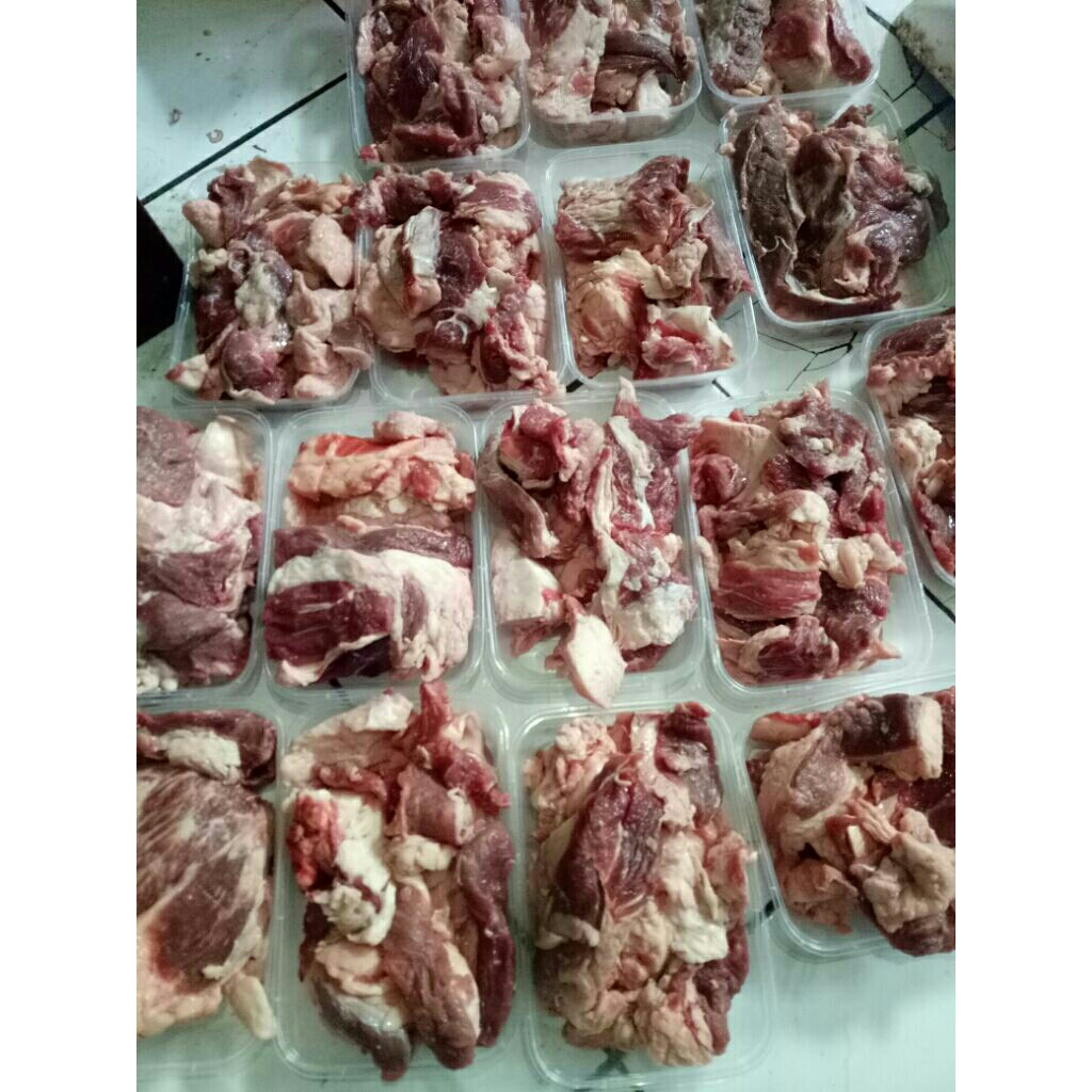 Tetelan Daging Sapi Trim 500gr - Lemak Urat, Halal, Segar