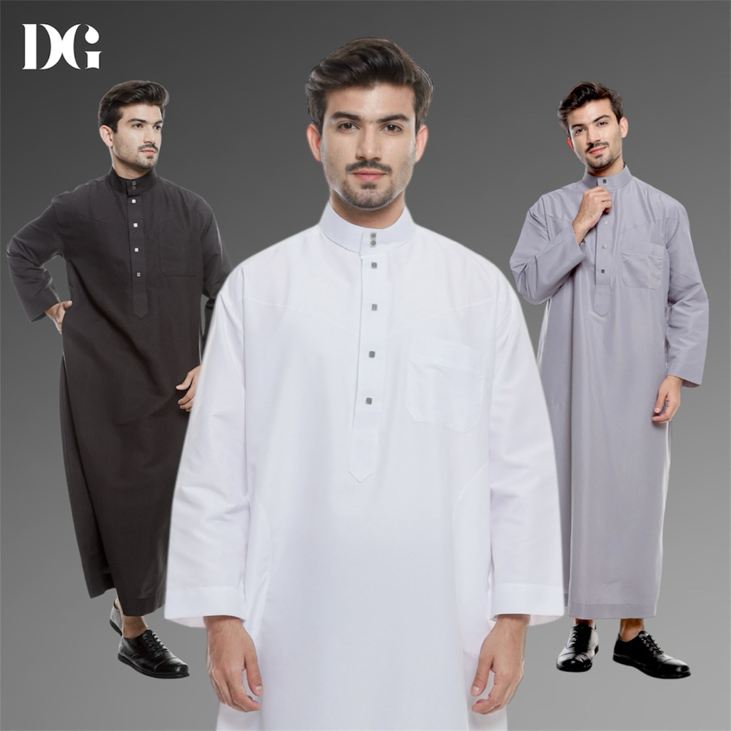 Gamis Pria Muslim Dewasa Slim Fit Lengan Panjang | Dgrees Thobe