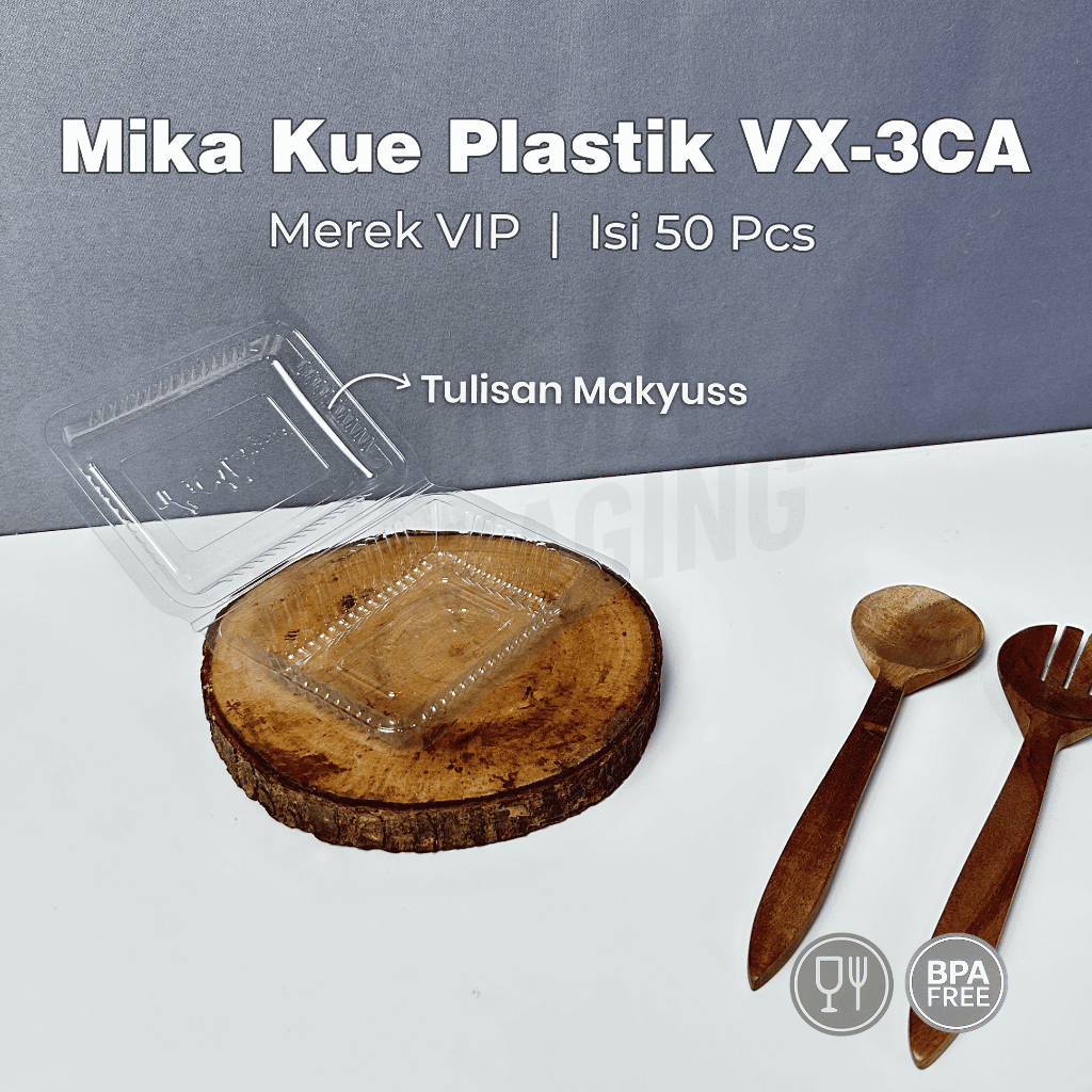 Mika Kue Plastik VIP Ukuran VX-3 CA Isi 100 Pcs / Mika Bolu / Mika Tebal