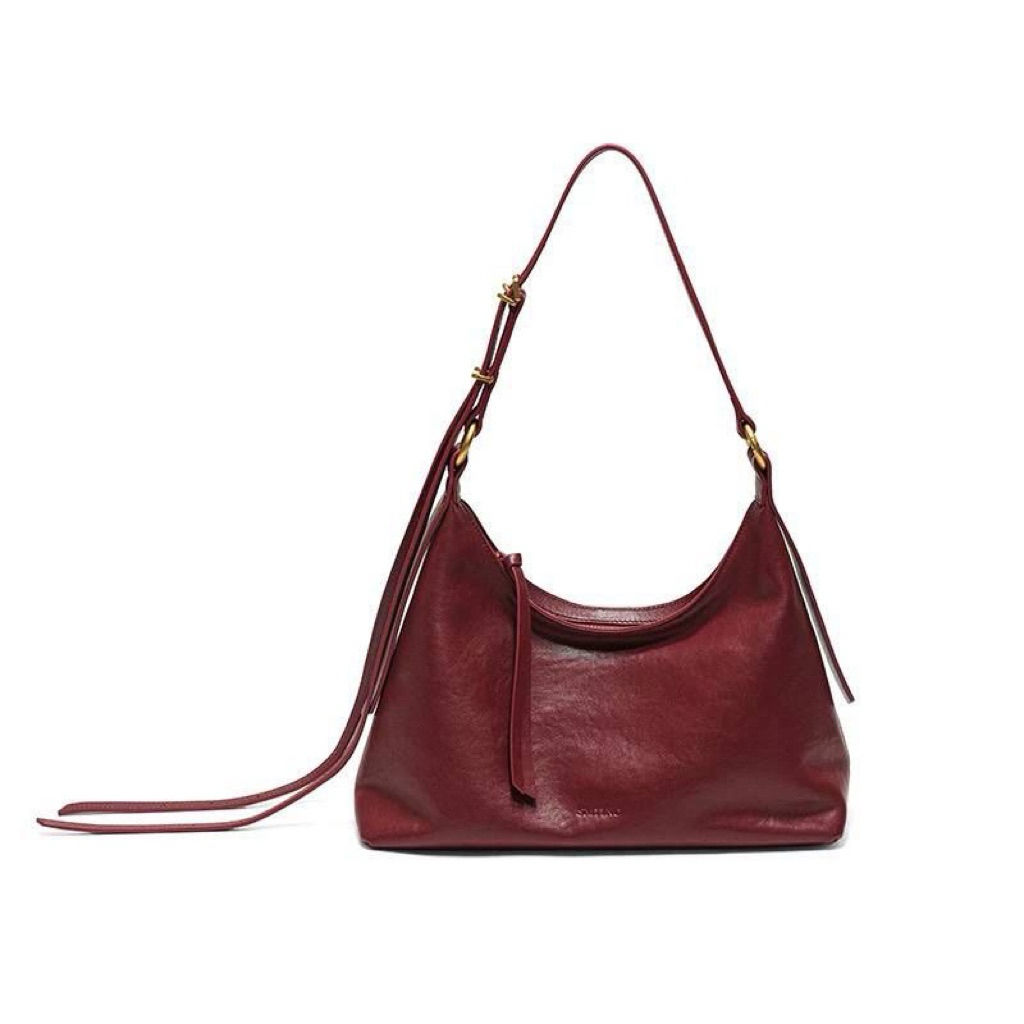 Tas Wanita Kulit Premium Something Maroon Import Tote Sholder Bag