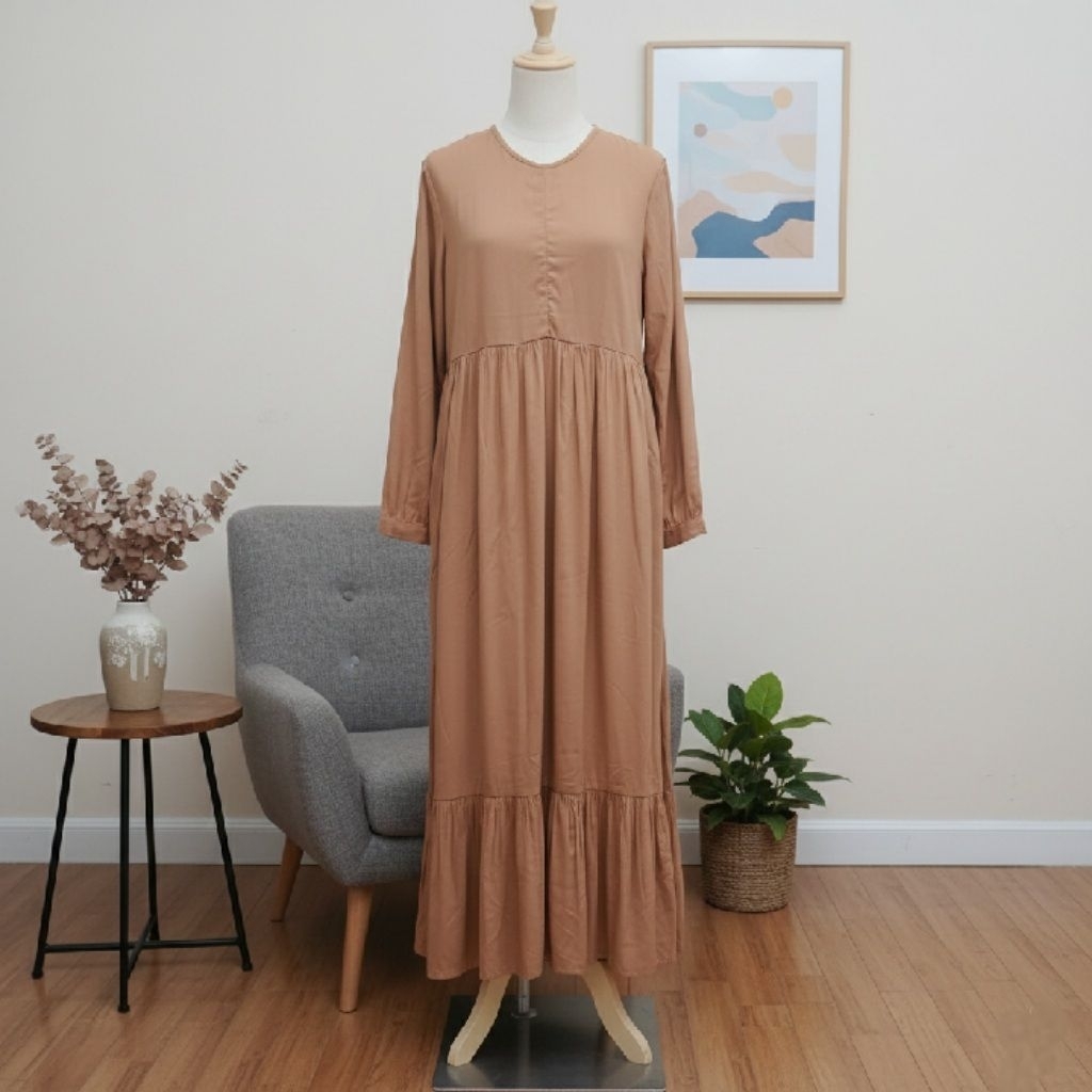 Gamis Dewasa Coklat Polos