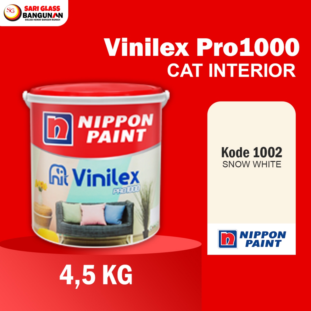 Cat Dinding / Tembok Dalam Rumah Nippon Paint - Kode Cat 1002 SNOW WHITE