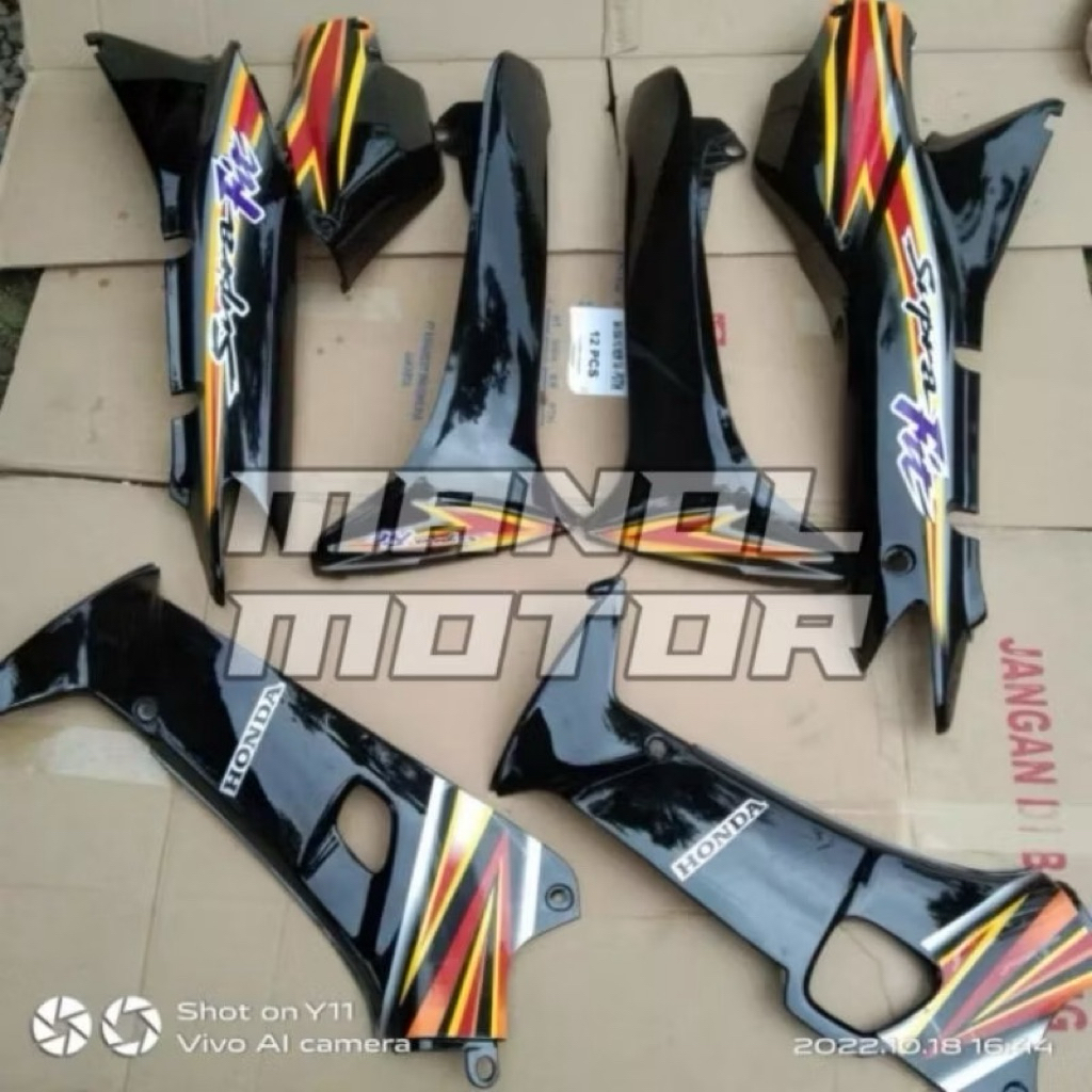 Paket hemat body+sayap luar dalam Honda Supra fit lama thun2005 dek body+kepangan dek Supra fit lama