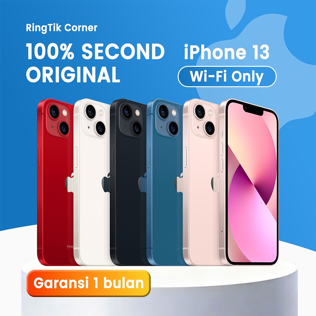 iPhone 13 (WIFI ONLY) Variasi Khusus 128GB/256GB/512GB Game&Live Bekas Second Original Mulus Fullset