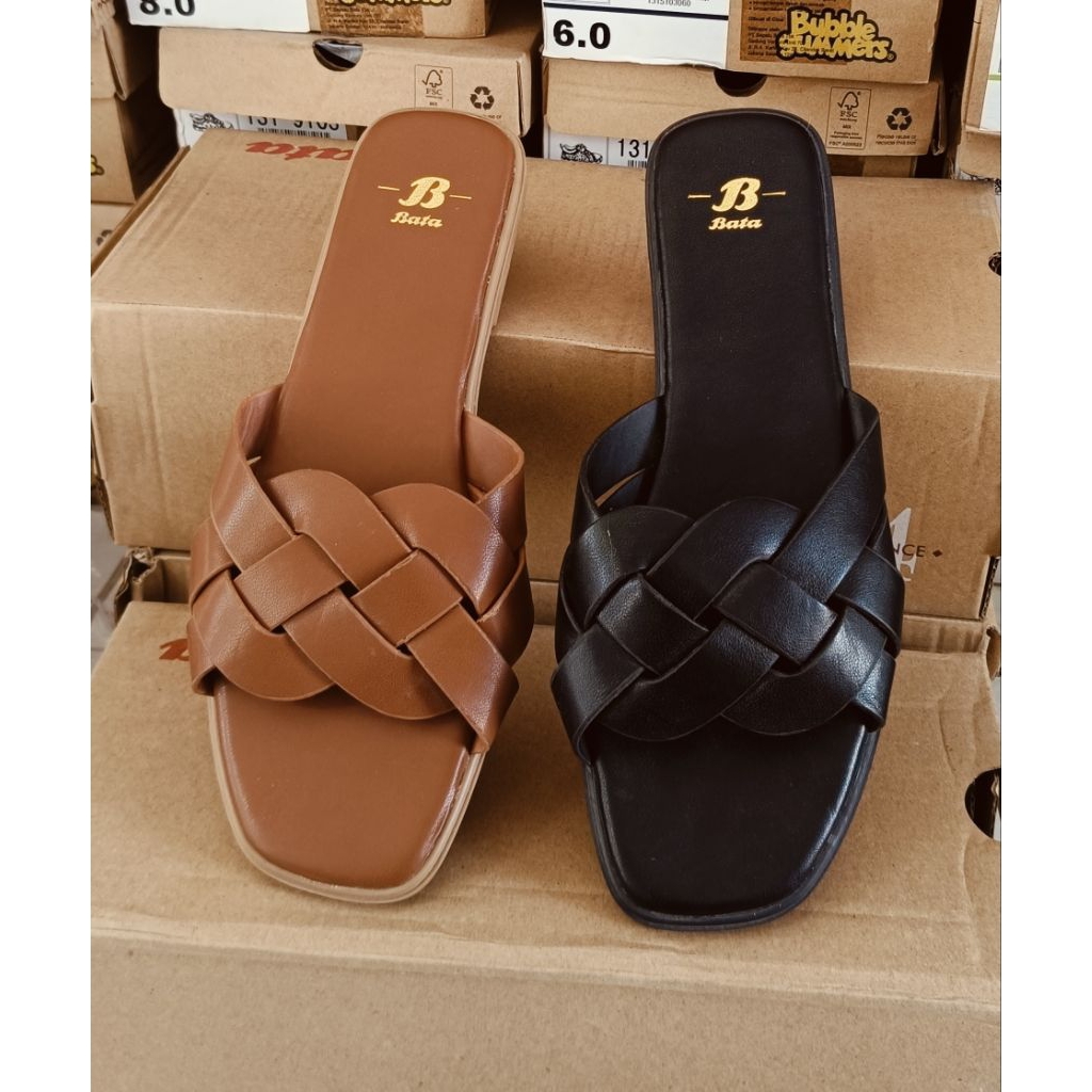 SANDAL PLAT WANITA ORI BATA..
