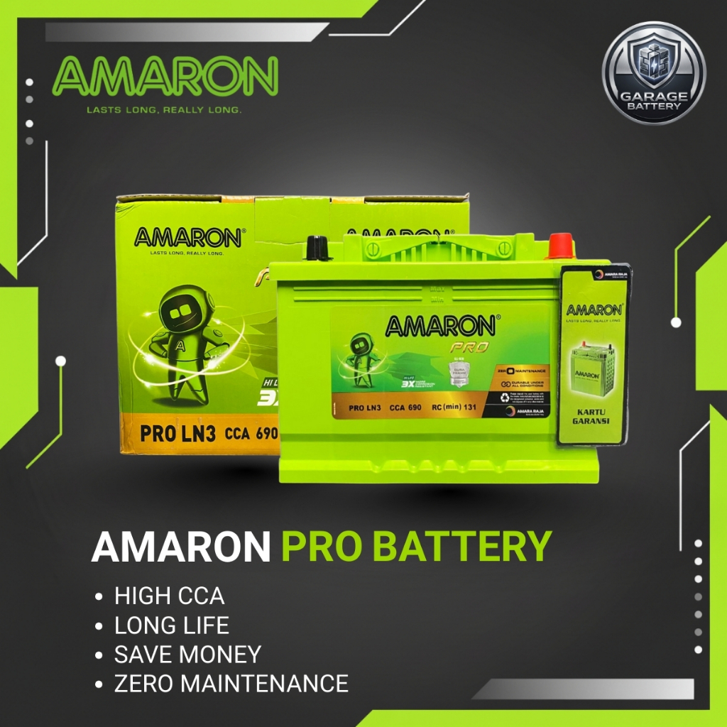 Amaron Hi Life Pro Aki Mobil Suzuki Ertiga Diesel DIN 84 / 580-24 12V / 84Ah - Aki Kering