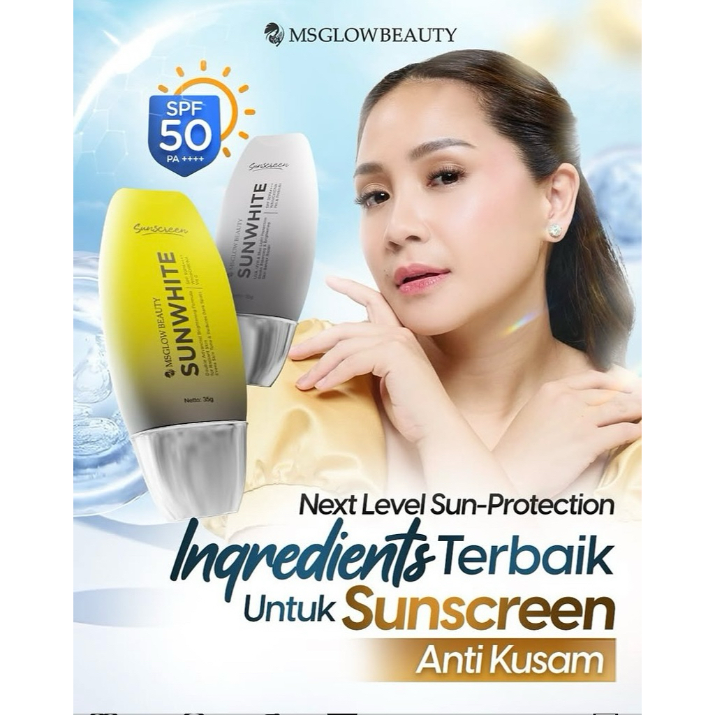 MS GLOW - NEW SUNWHITE SUNSCREEN SPF 50 PA++++