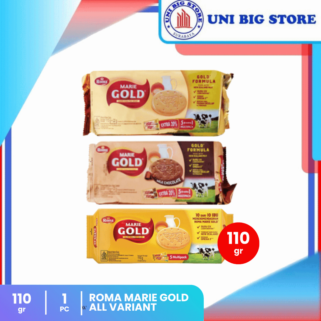 Roma Marie Gold Formula Original | Coklat 110 + 22 gr Biskuit Marie Susu