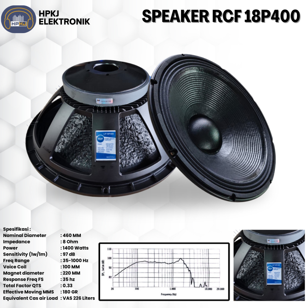 SPEAKER KOMPONEN RCF L 18P400 SPEAKER RCF L 18P400