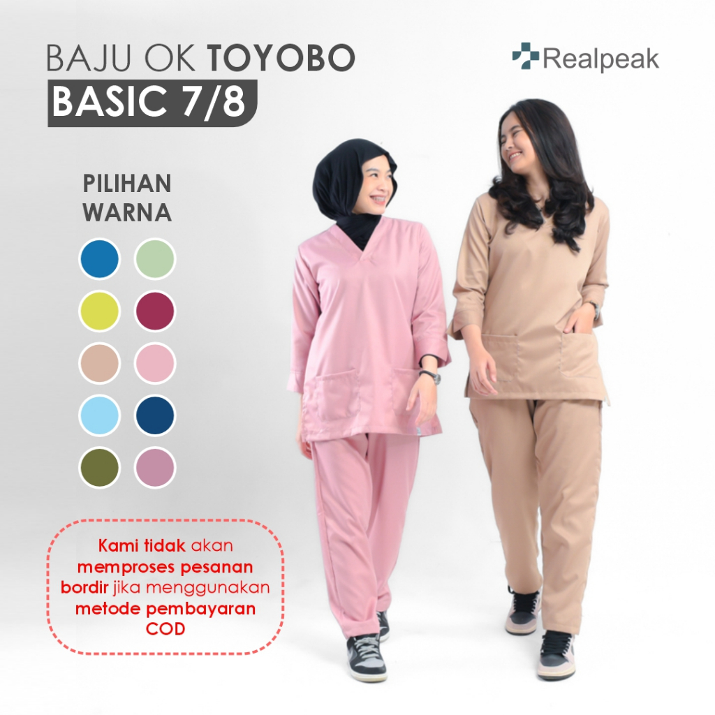 REALPEAK -  Doctor Scrub's Set Baju OK Lengan 7/8