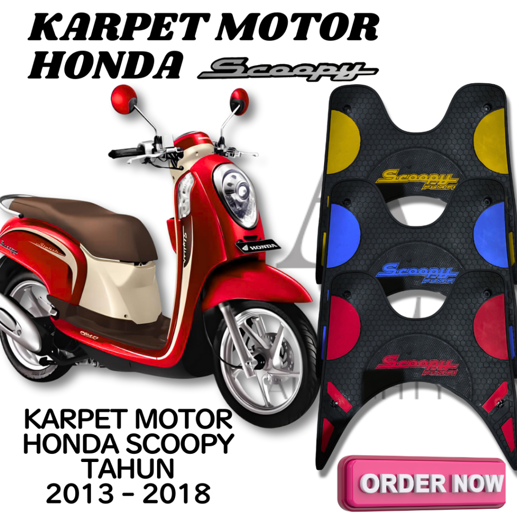 Karpet MURAH stepfloor alas kaki pijakan motor scoopy old 2013-2018 pijakan kaki HONDA SCOOPY LAMA