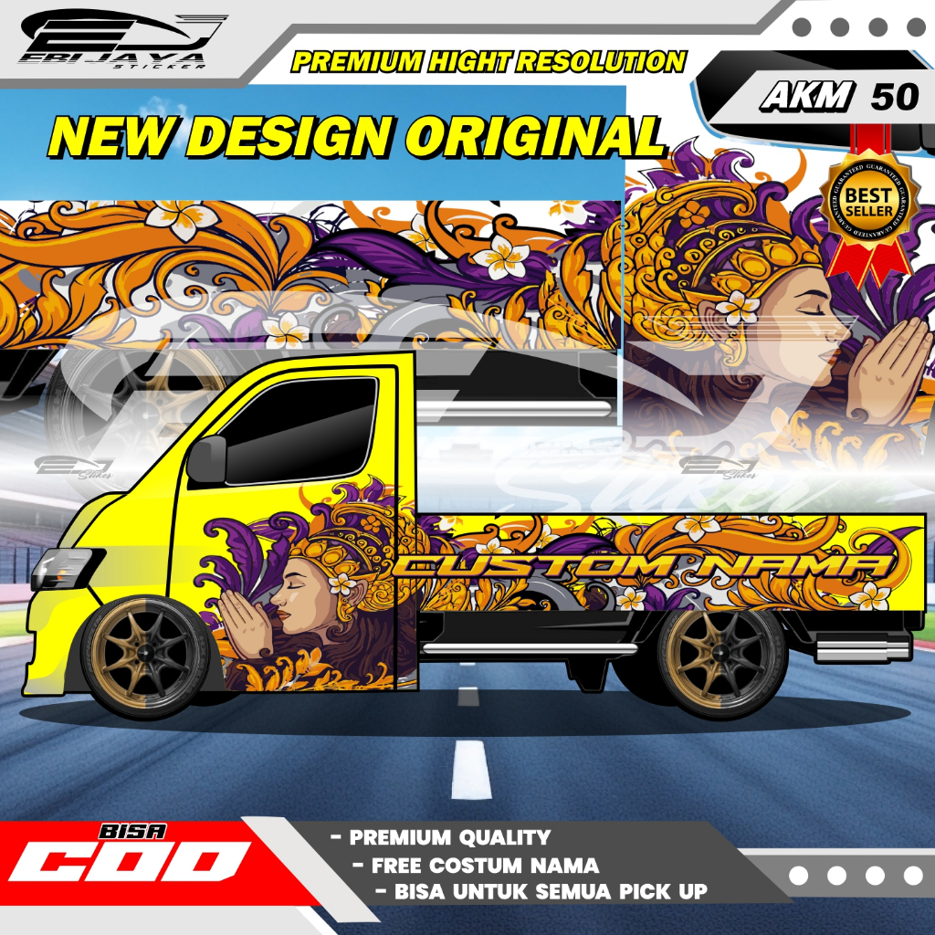 AKM 50 - STIKER MOBIL L300 GRANMAX CARRY TRAGA FUTURA DECAL MOBIL PICK UP - FREE CUSTOM NAMA