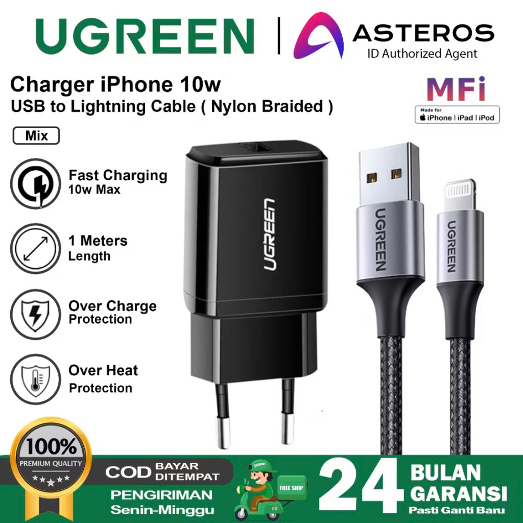 UGREEN Charger MFi Iphone USB lightning