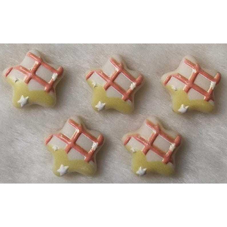 MANIK AKRILIK LUBANG TEMBUS BINTANG KOTAK KOTAK