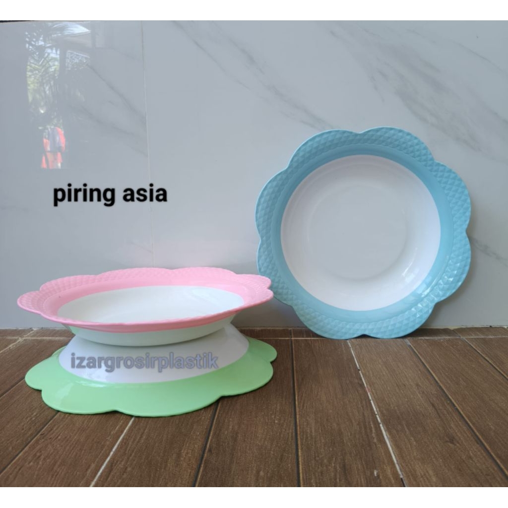 PIRING BUNGA ASIA MOGE/PIRING SERBAGUNA/BAHAN TEBAL