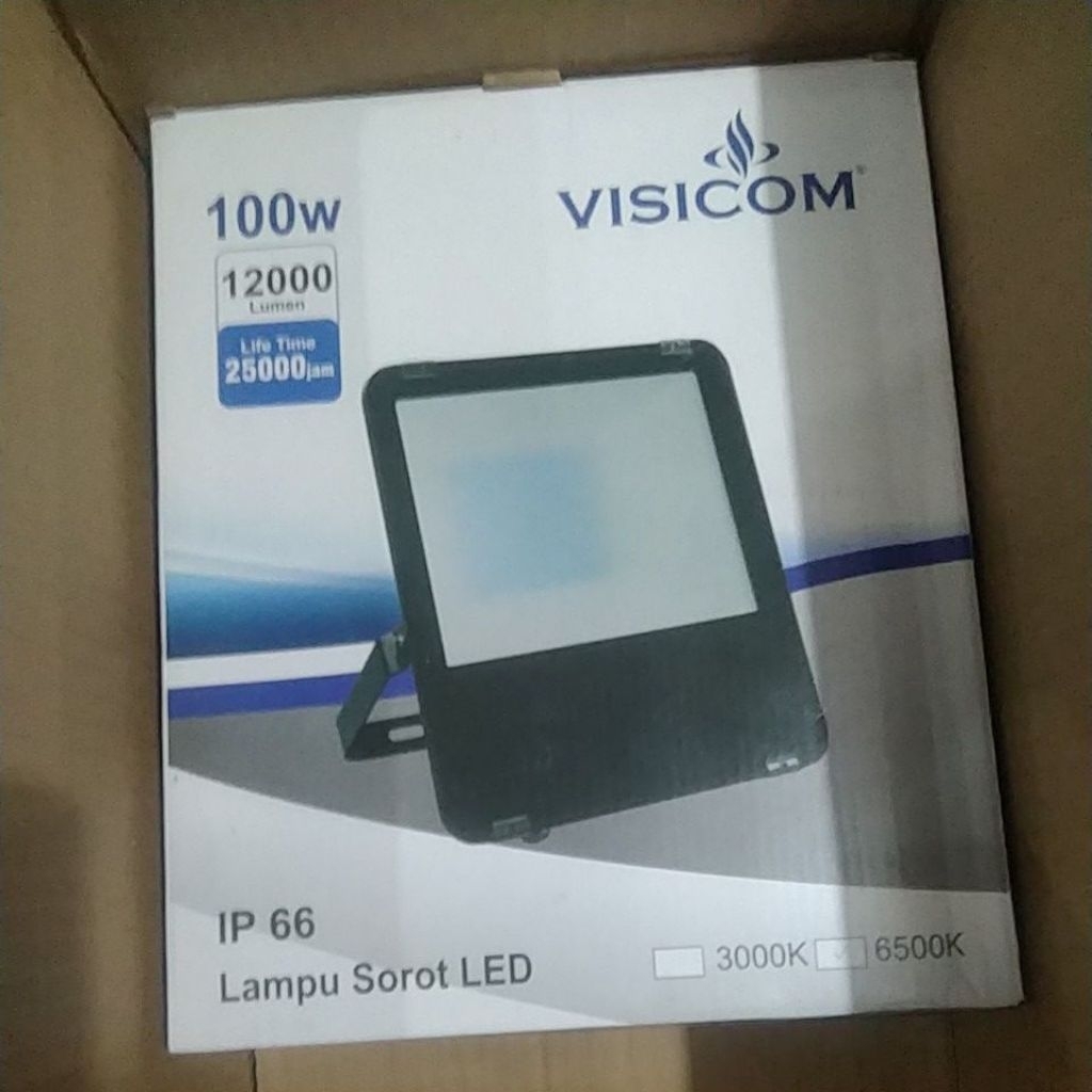 LED TEMBAK 100W VISICOM CAHAYA PUTIH 1 TAHUN