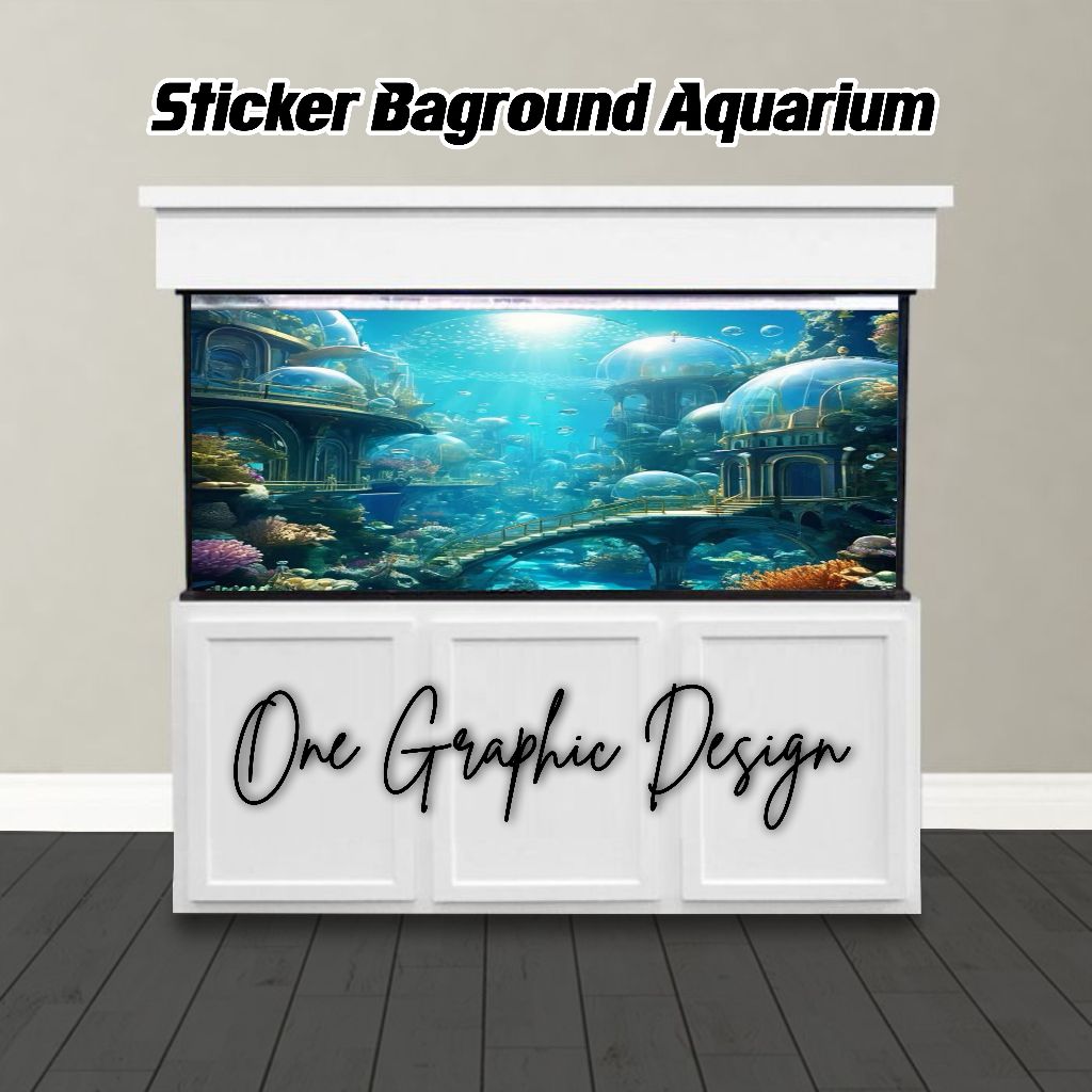 Background Aquarium, Stiker Aquarium , Wallpaper Aquarium, Aquascape, Stiker Aquarium Belakang