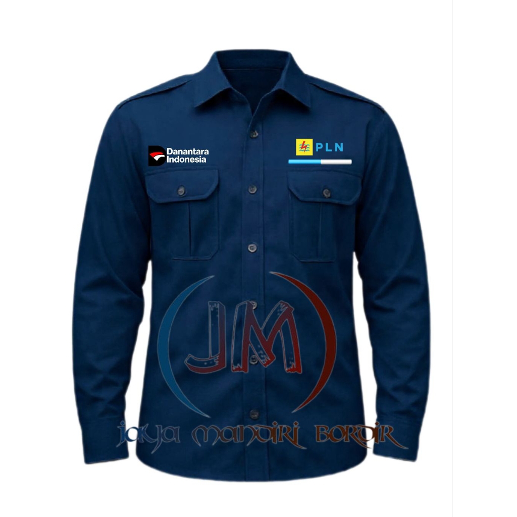 KEMEJA PLN BORDIR || SERAGAM DANANTARA BORDIR || KEMEJA DANANTARA INDONESIA BORDIR || KEMEJA PLN BOR